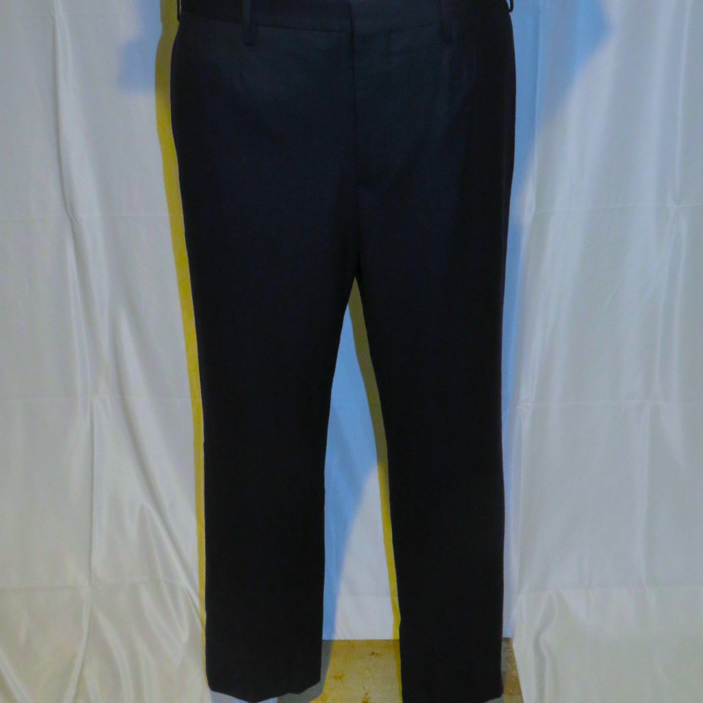 Brooks Brothers Black Fleece Thom Browne Dark Blue Flannel Dress Pants Bb4 36